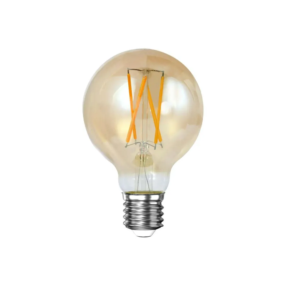 Ampoules|Ampoule globe 7 cm ambré LED filament lumière chaude (E27)