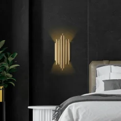 SFAX Appliques|Applique design dorée, structure graphique H. 50 cm