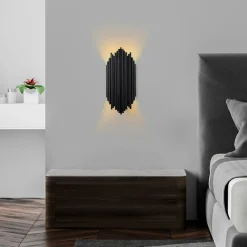 SFAX Appliques|Applique design noire, structure graphique en tubes