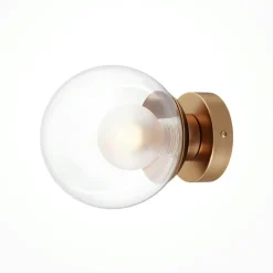 DELTONA Appliques|Applique globe verre dépoli - noir & blanc, 15 cm