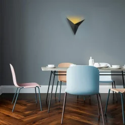 SFAX Appliques|Applique murale design noire, origami triangulaire