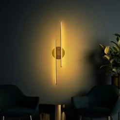 VIESTE Appliques|Applique murale LED design, 1 tige noire verticale