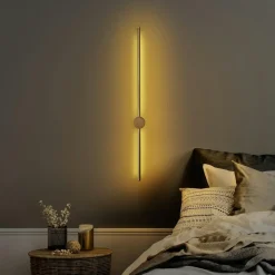 VIESTE Appliques|Applique murale LED design, 1 tige noire verticale