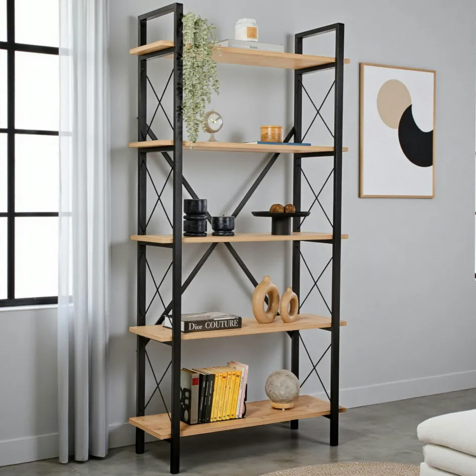 VIESTE Appliques|Applique murale LED design, 2 tiges noires 86 cm