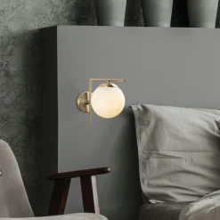 SIERRE Appliques|Applique murale moderne dorée, support droit