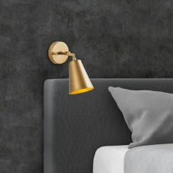 SFAX Appliques|Applique murale moderne dorée, abat-jour orientable