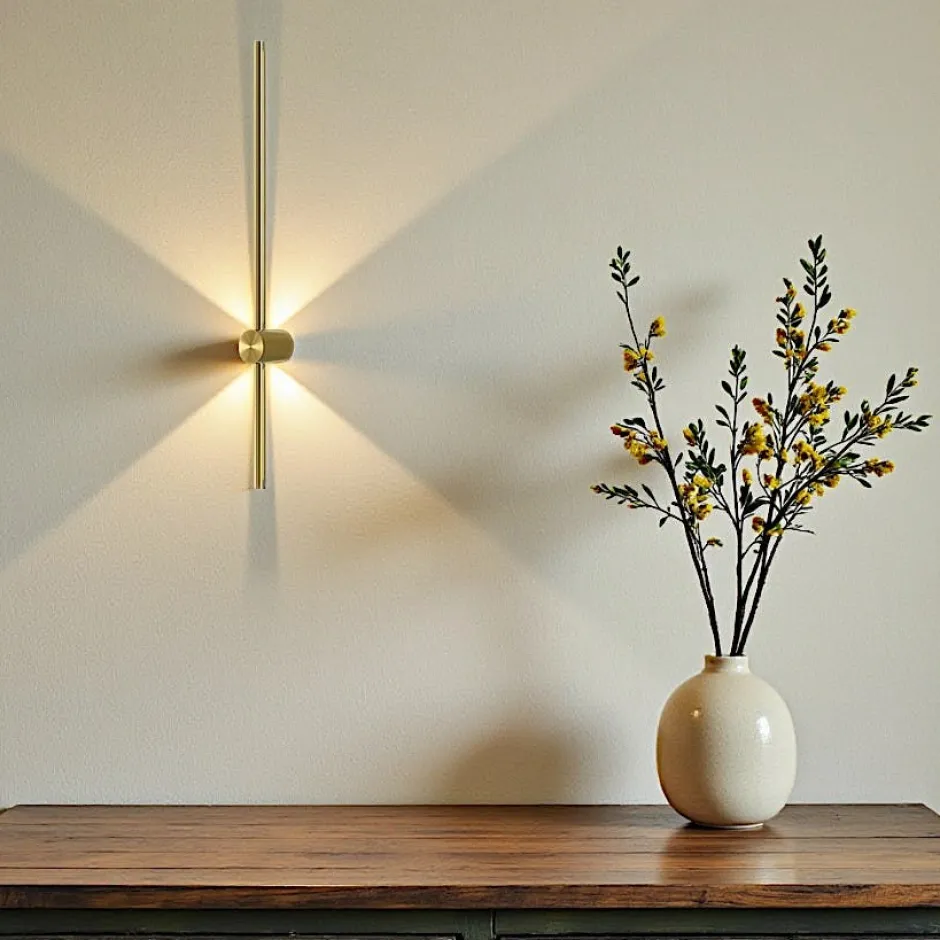 SALEM Appliques|Applique murale noire – barre verticale minimaliste