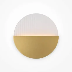 LAUREL Appliques|Applique murale moderne – disque doré strié ⌀30 cm