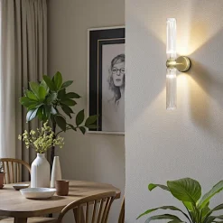 SOLANA Appliques|Applique rétro en verre gris fumé, sablier fin