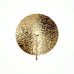 CALERA Appliques|Applique verre moderne – disque doré effet vague 