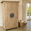 Maori Armoires Vintage|Armoires En Bois|Armoire 2 portes avec penderie hévéa 125x60x196cm