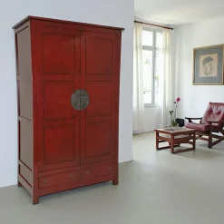 Maori Armoires Vintage|Armoires En Bois|Armoire 2 portes hévéa 120x60x195cm