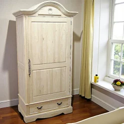 Tradition Armoires Vintage|Armoires En Bois|Armoire Hévéa 1 porte 100x55x200cm