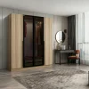 BYRON Armoires En Bois|Meubles De Chambre·Dressings|Armoire penderie design, 2 portes vitrées H210 cm