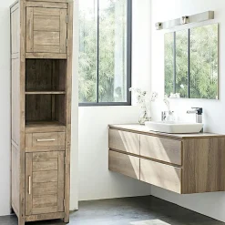 Attan Buffets Contemporains|Buffets Contemporains|Bahut bas moderne hévéa 100x90cm