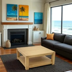 Attan Buffets Contemporains|Buffets Contemporains|Bahut bas moderne hévéa 100x90cm