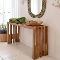 MENDOZA Bancs De Jardin|Banc de jardin en bois de teck sans dossier 90 cm
