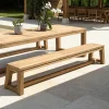 MANY Bancs De Jardin|Banc de jardin pieds inclinés teck recyclé 270 cm