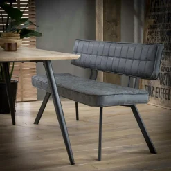 Melbourne Banquettes Et Loveuses|Banc salle à manger noir avec dossier 180 cm TRIBECA