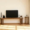 BOMA Meubles Tv En Bois|Banc TV en bois marron - pieds tournés, 140 cm