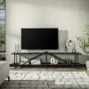 RALF Meubles Tv Industriels|Meubles Tv En Bois|Banc tv moderne 2 niveaux 220 cm