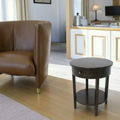 Tradition Bibliothèques En Bois|Bibliothèques En Bois|Bibliothèque avec échelle bois massif