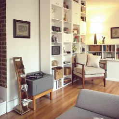 Maori Bibliothèques En Bois|Bibliothèques En Bois|Bibliothèque ouverte destructurée Hévéa 35x166x190,1cm