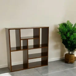 Baltic Bibliothèques En Bois|Bibliothèques En Bois|Bibliothèque ouverte Hévéa 11 niches déstructurées 90x30x180cm