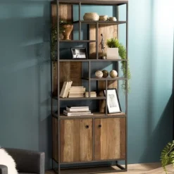 Swing Bibliothèques En Bois|Bibliothèques En Bois|Bibliothèque salon teck recyclé