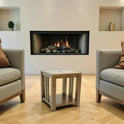 Tessa Bouts De Canapé En Bois|Bout de canapé / Chevet Hévéa double plateaux 50x50x55cm