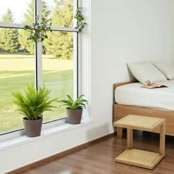 Baltic Bouts De Canapé En Bois|Bout de Canapé Hévéa double plateaux 48x40x48cm