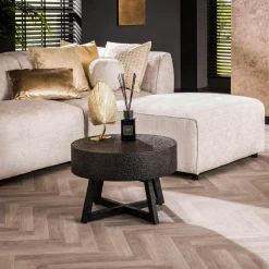 RALF Tables Basses Rondes|Tables Basses Industrielles|Bout de canapé industriel Ø 60 cm