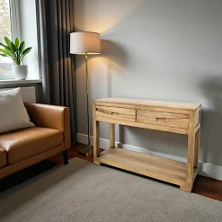 CORUMBA Bouts De Canapé Industriels|Bouts De Canapé En Métal|Bout de canapé rond bois noir pied cône métal