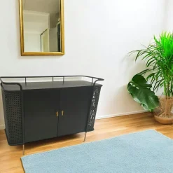 Atelier Buffets Industriels|Buffets Industriels|Buffet 2 portes en métal noir