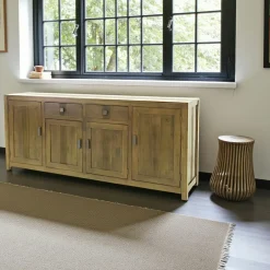 Gala Buffets Bas|Buffet Bas|Buffet 2 portes exotique hévéa 100cm