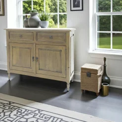 Tradition Buffets Bas|Buffet Bas|Buffet ancien 2 portes bois massif hévéa 100cm