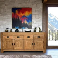 Fjord Buffets Scandinaves|Buffets Scandinaves|Buffet bahut chêne 4 portes 193cm