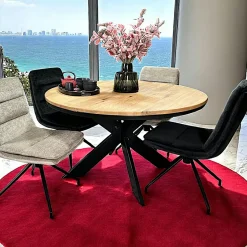 ROSETO Buffets Contemporains|Buffets Contemporains|Buffet bois massif 3 portes - frise décorative