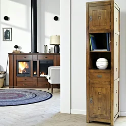 Maori Buffets Bas|Buffet Bas|Buffet Chinois Hévéa 2 portes, 2 tiroirs 120x45x81cm