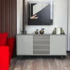 OTTAWA Univers Déco·Design Contemporain|Buffets Contemporains|Buffet contemporain en verre gris clair