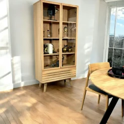 COLOGNE Buffets Contemporains|Buffets Contemporains|Buffet en bois de chêne blanc (4 portes)