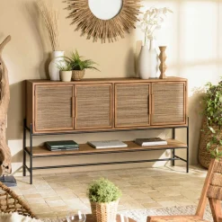 Swing Buffets En Bois|Buffets En Bois|Buffet enfilade 150 cm en teck recyclé 4 tiroirs