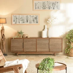 Swing Buffets En Bois|Buffets En Bois|Buffet enfilade en teck 4 portes 180 cm