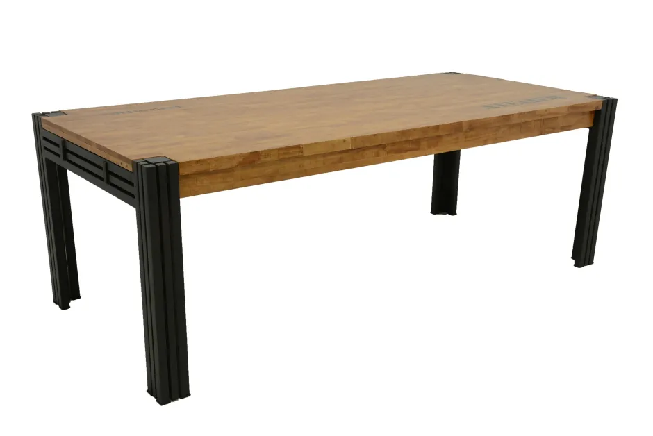 Docker Buffets Industriels|Buffets Industriels|Buffet enfilade hévéa recyclé naturel et métal noirci 4 portes 2 tiroirs 180X45X90cm