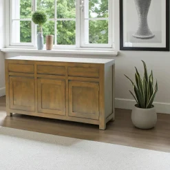 Olga Buffets Contemporains|Buffets Contemporains|Buffet Hévéa 3 portes, 3 tiroirs 150x45x85cm