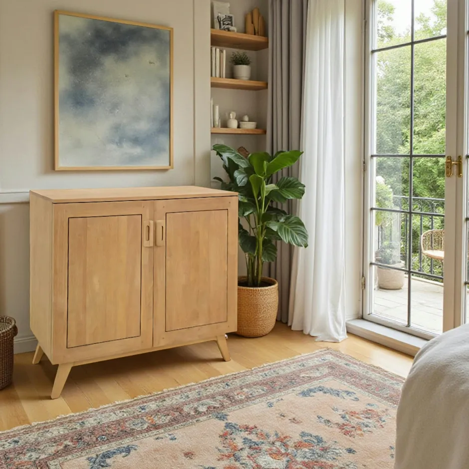 Sixties Buffets Vintage|Buffets Vintage|Buffet Hévéa 2 portes 90x42x85cm