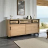 GRADO Buffets Contemporains|Buffets Contemporains|Buffet moderne bois clair - 2 portes, 3 tiroirs
