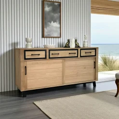 GRADO Buffets Contemporains|Buffets Contemporains|Buffet moderne bois clair - 2 portes, 3 tiroirs