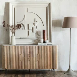MASSA Univers Déco·Scandinave Hygge|Buffets Contemporains|Buffet moderne haut en marbre et bois