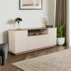 MARFA Buffets Contemporains|Buffets Contemporains|Buffet salle à manger moderne gris avec niche centrale